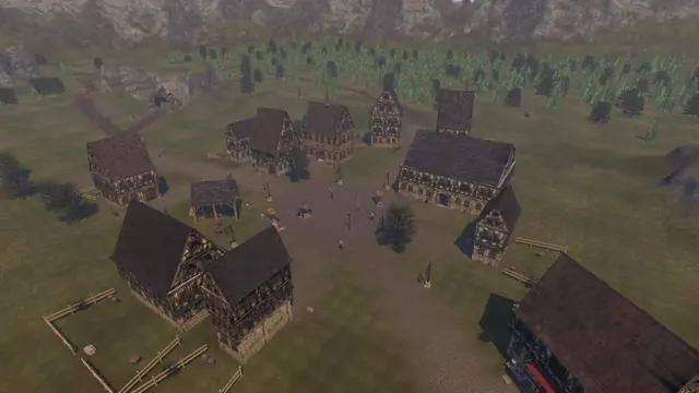 Lumen Yard village seen from above